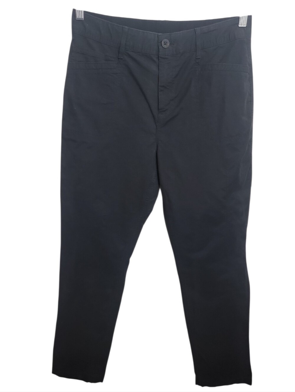 Eddie Bauer women's black cargo pants size 6 straight leg high waist stretch